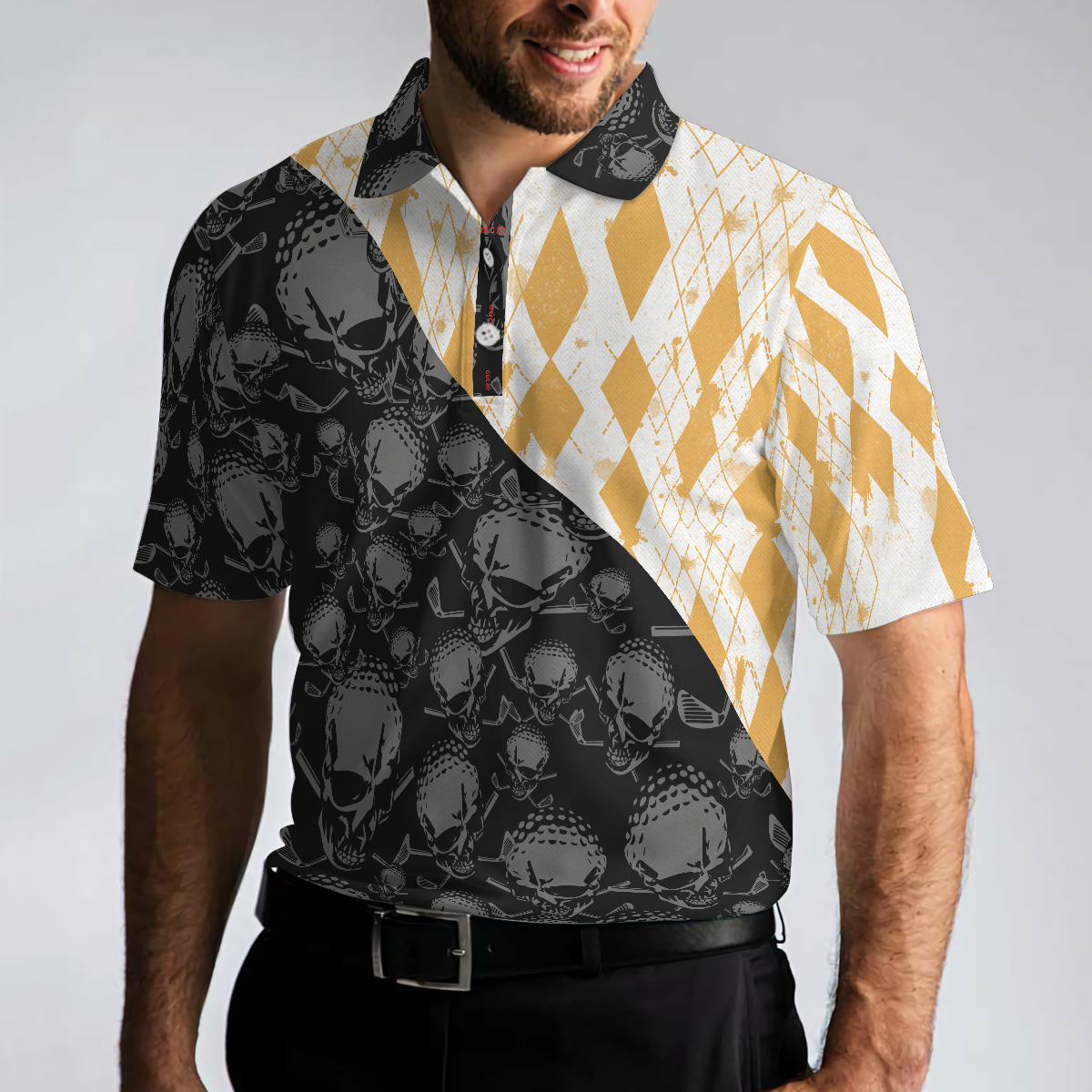 Golf The Only Sport Where You Can Drink & Drive Polo Shirt, Skull Drinking Polo Shirt For Golfers, Best Argyle Shirt