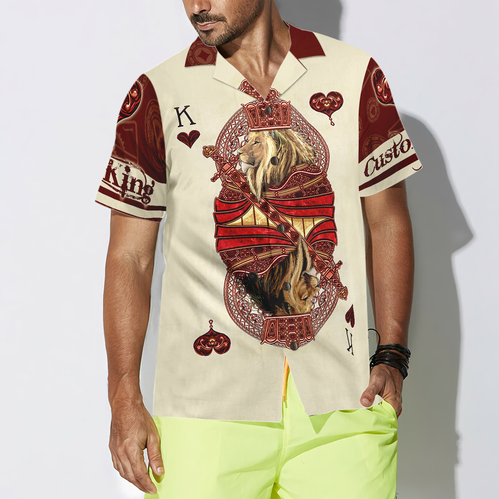 The King Of Poker Shirt For Men Custom Hawaiian Shirt