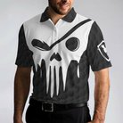 Skull Golf Polo Shirt, Black And White Skull Golf Shirt With Sayings, Best Golf Gift For Halloween