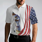 American Flag Golf Art Polo Shirt, Patriotic Golf Shirt For Golfers, Golf Gift Idea For American Lovers