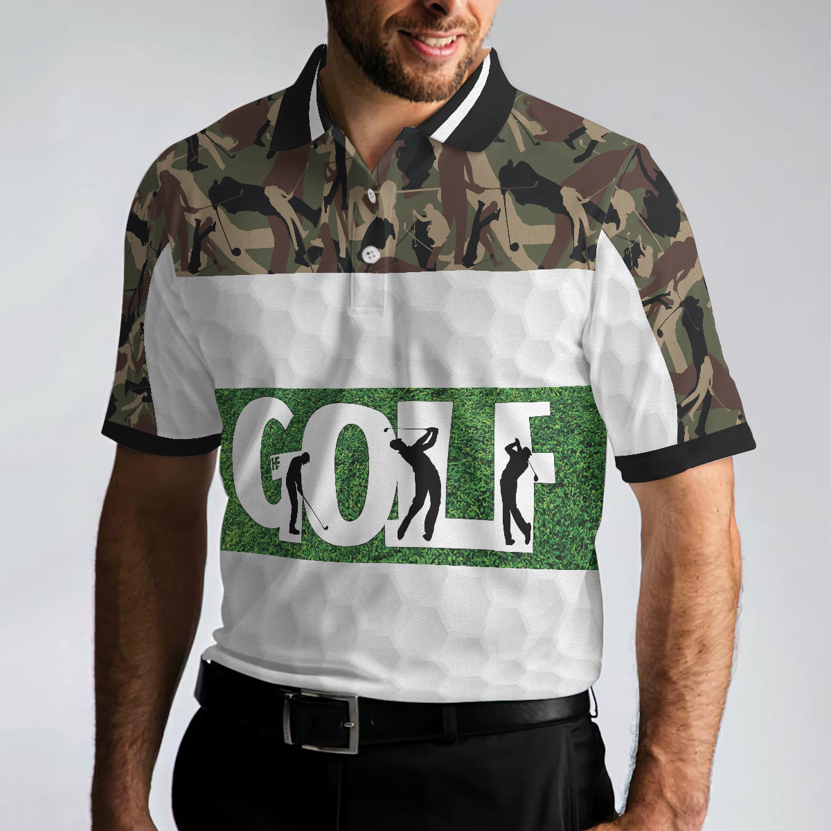Weapon Of Grass Destruction Golf Polo Shirt, Smart Golf Shirt For Men