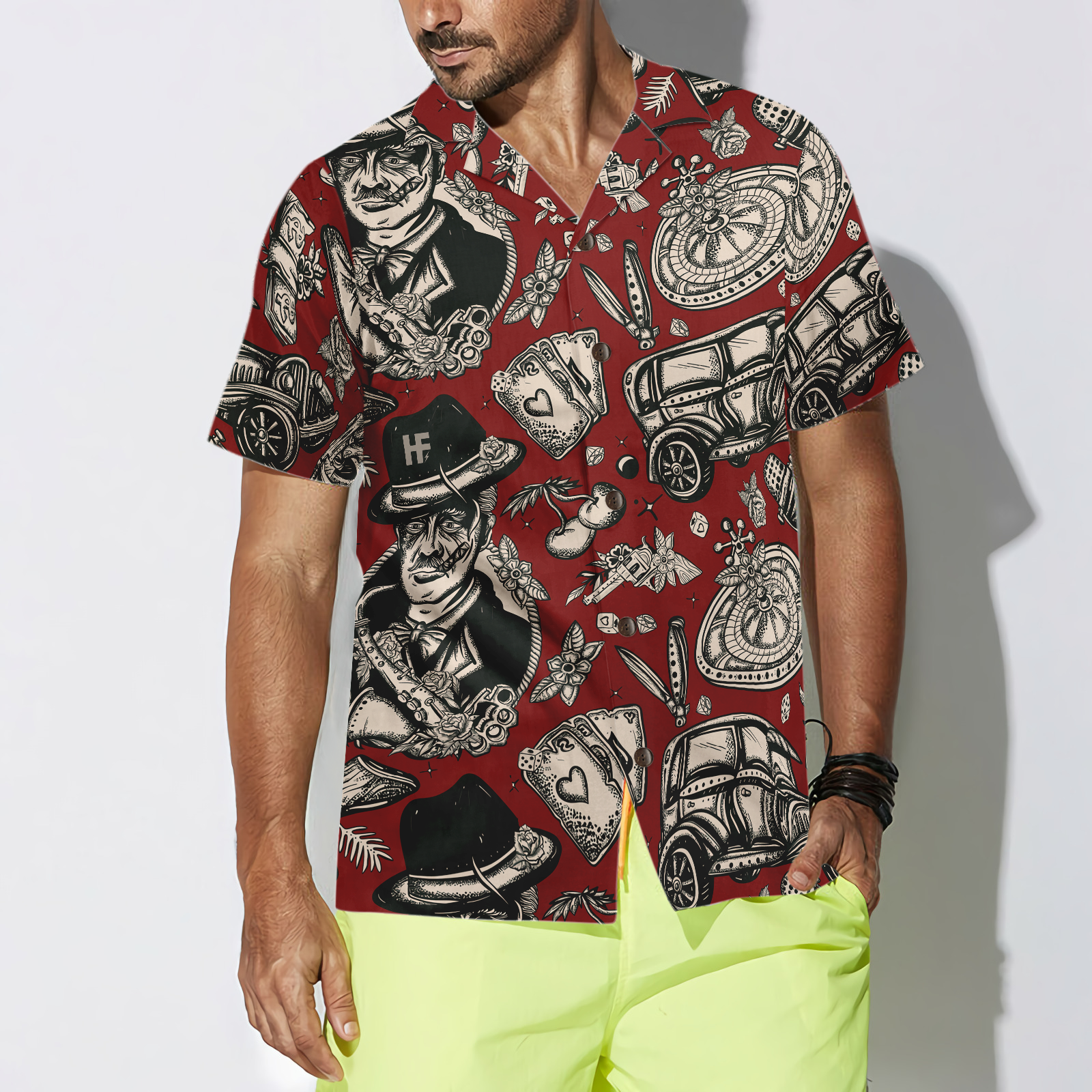 Casino Life In Retro Style Hawaiian Shirt