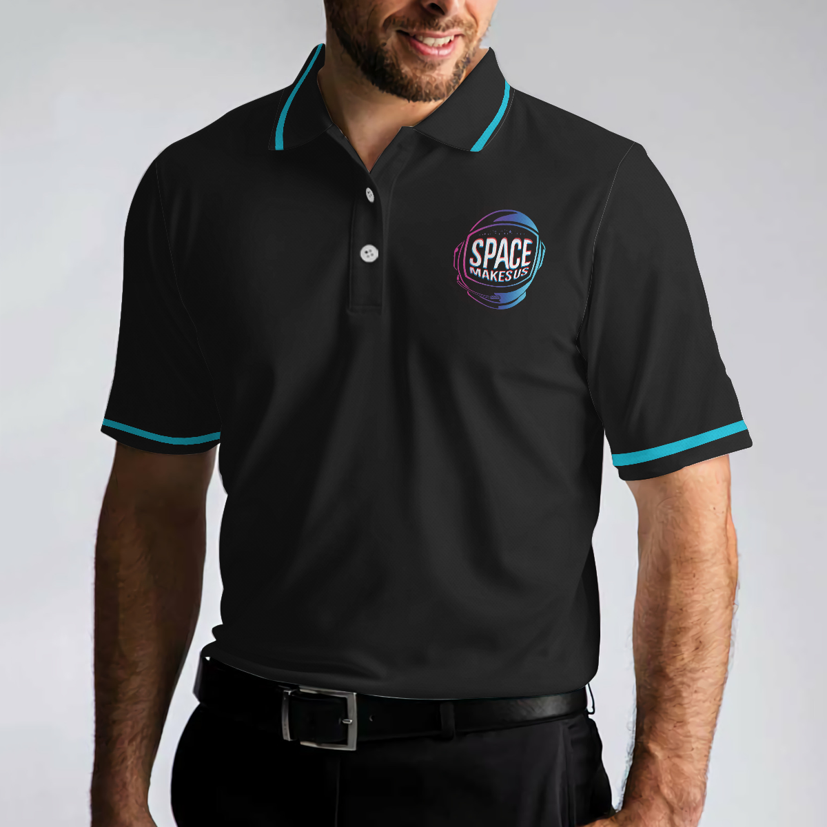 Once You Go Black Never Go Back Astronaut Polo Shirt, Astronaut Shirt For Men