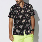 Cactus Plant Black Pattern Hawaiian Shirt