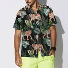 Dark Jungle Exotic Tiger Shirt For Men Hawaiian Shirt