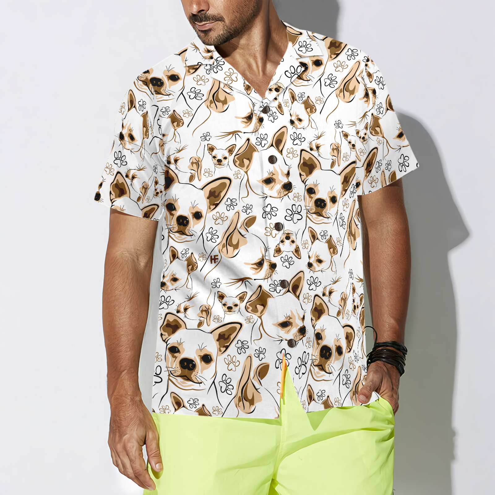Cute Chihuahua Shirt For Men Hawaiian Shirt