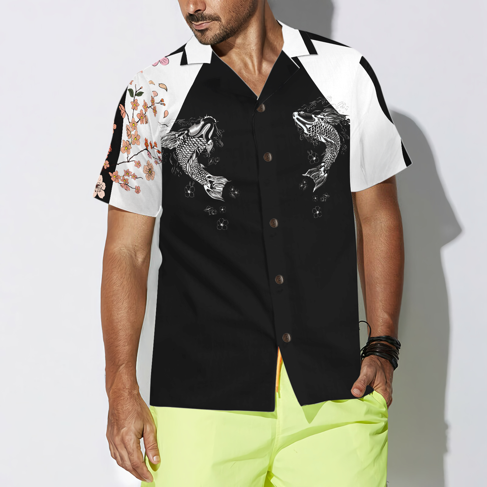 Sukajan Style Koi Fish Hawaiian Shirt