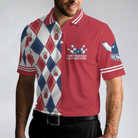 I Don't Need Therapy I Just Need To Bowl Polo Shirt, Argyle Pattern Bowling Shirt For Men, Gift For Bowling Lovers