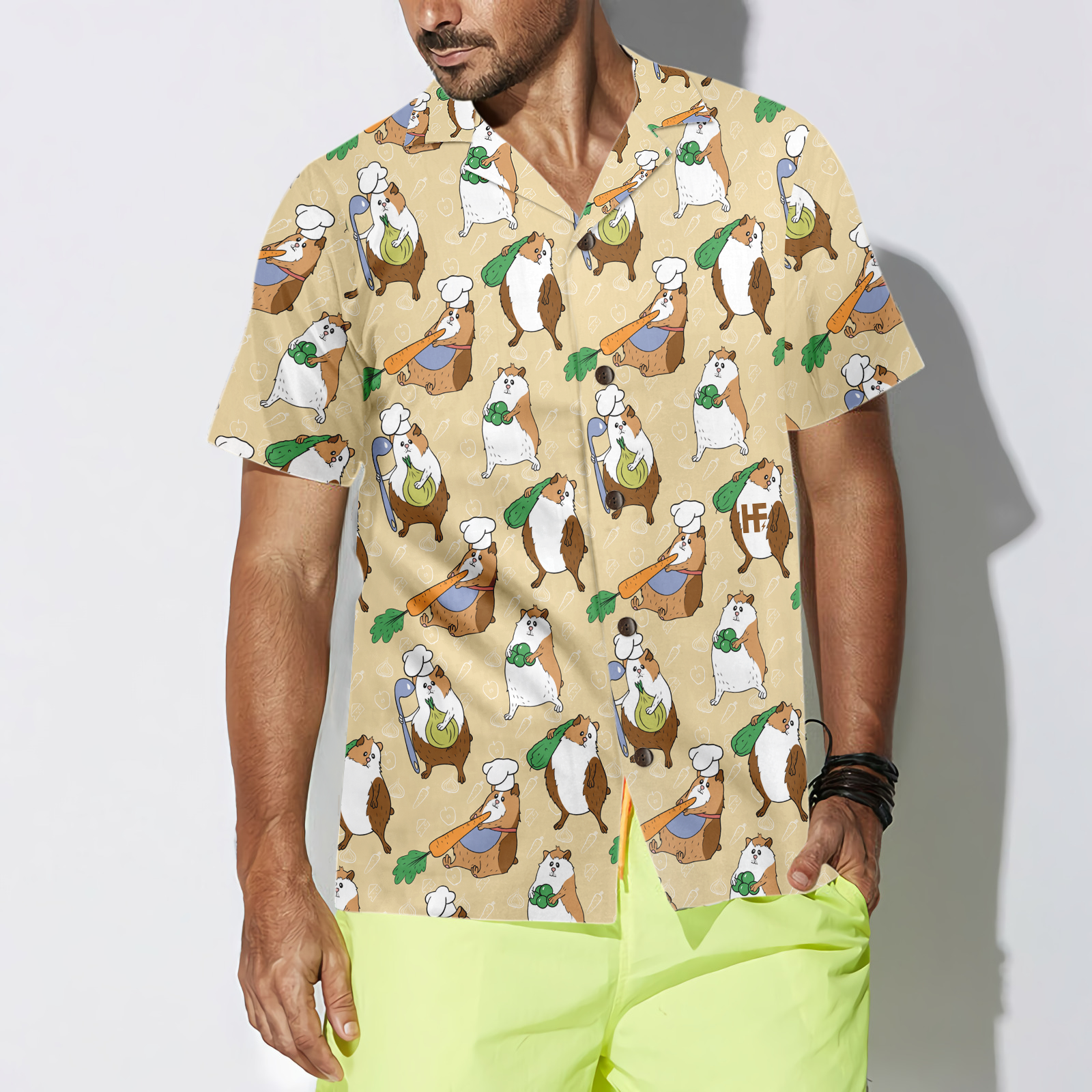 Guinea Pig Chef Shirt For Men Hawaiian Shirt