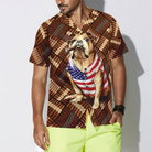 Cigar And American Bulldog Shirt For Men Hawaiian Shirt