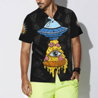 Pizza Alien Shirt For Men Hawaiian Shirt