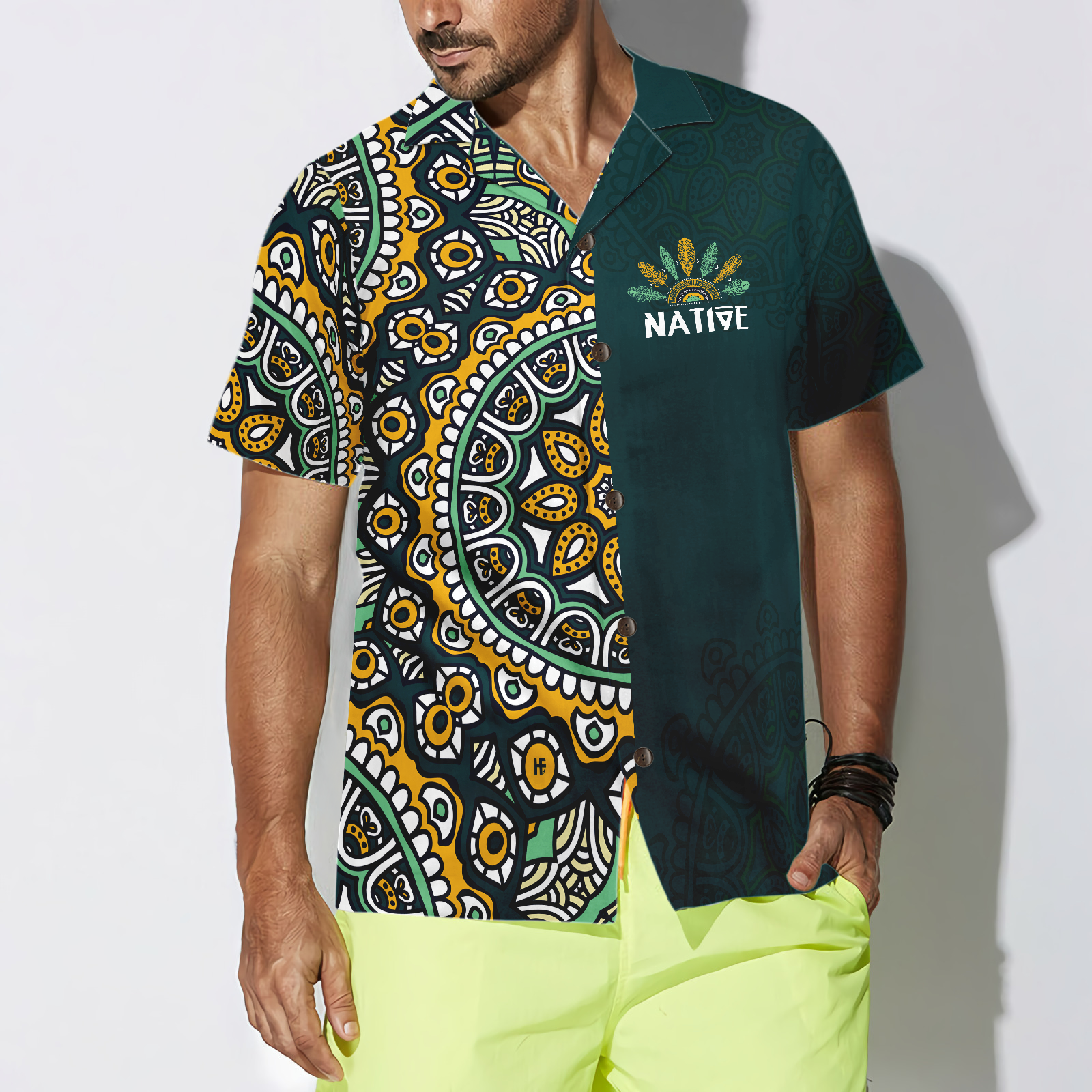 Native American Mandala Style Limited Edition Hawaiian Shirt, Native American Vintage Seamless Pattern Shirt