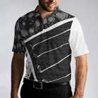 Life Is Full Of Important Choices Golf Polo Shirt, Black And White Skull Golf Shirt For Men