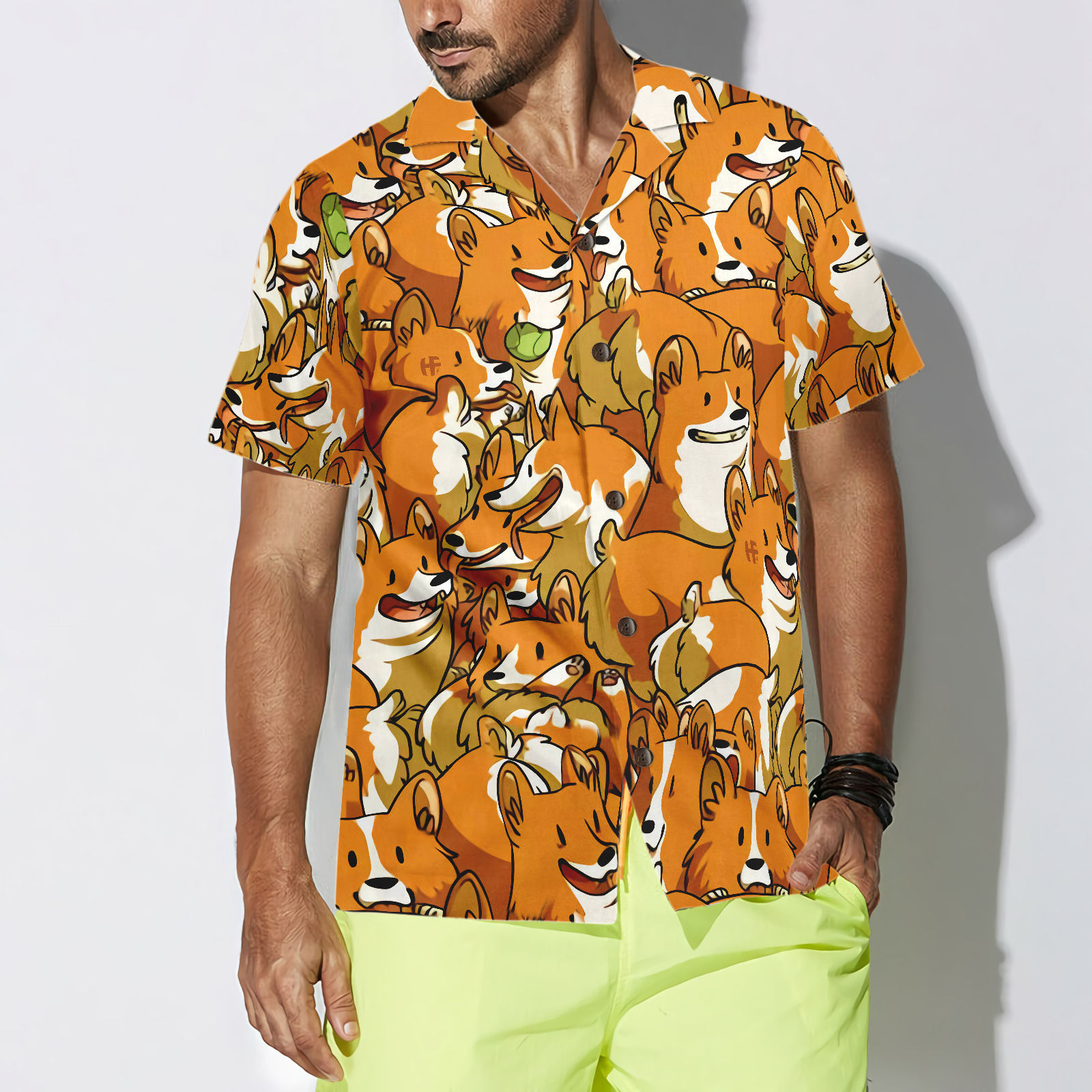 The Corgi Friends Hawaiian Shirt
