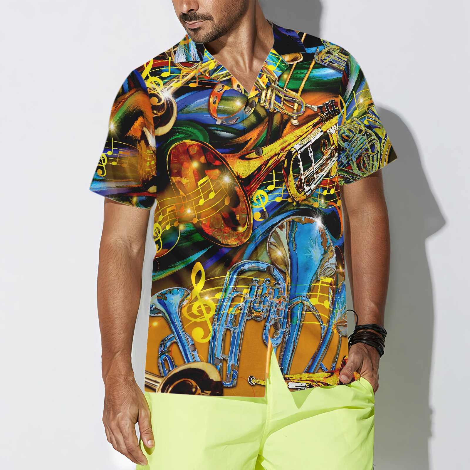 Unisex Saxophone Hawaiian Shirt