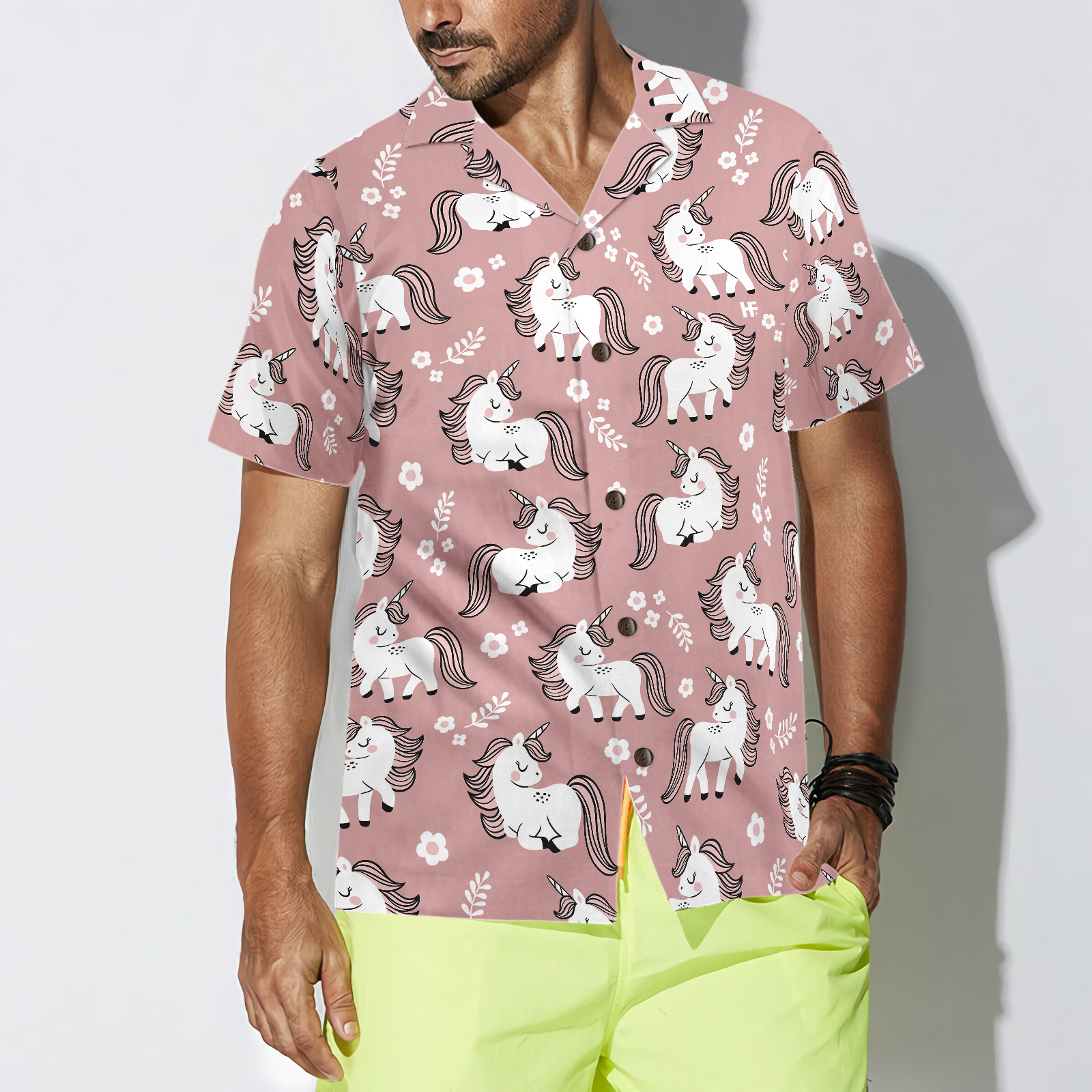 Baby Unicorn In The Magic Forest Hawaiian Shirt