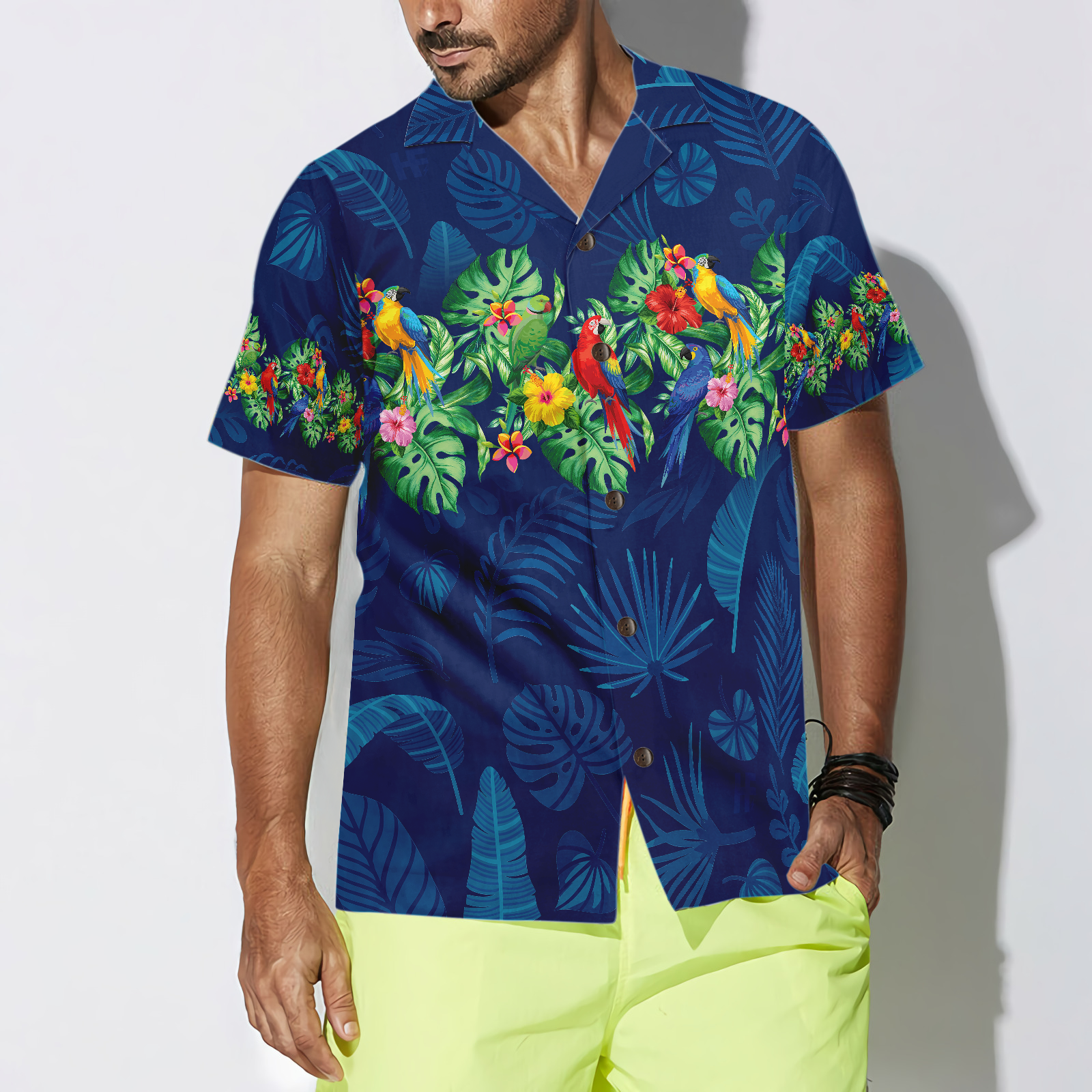 Parrot Aloha Shirt For Men Hawaiian Shirt