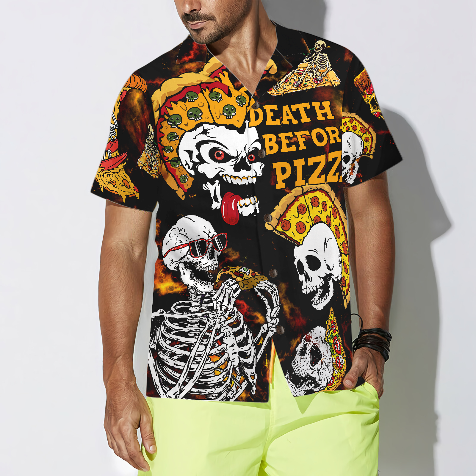 Pizza Rock Shirt For Men Hawaiian Shirt