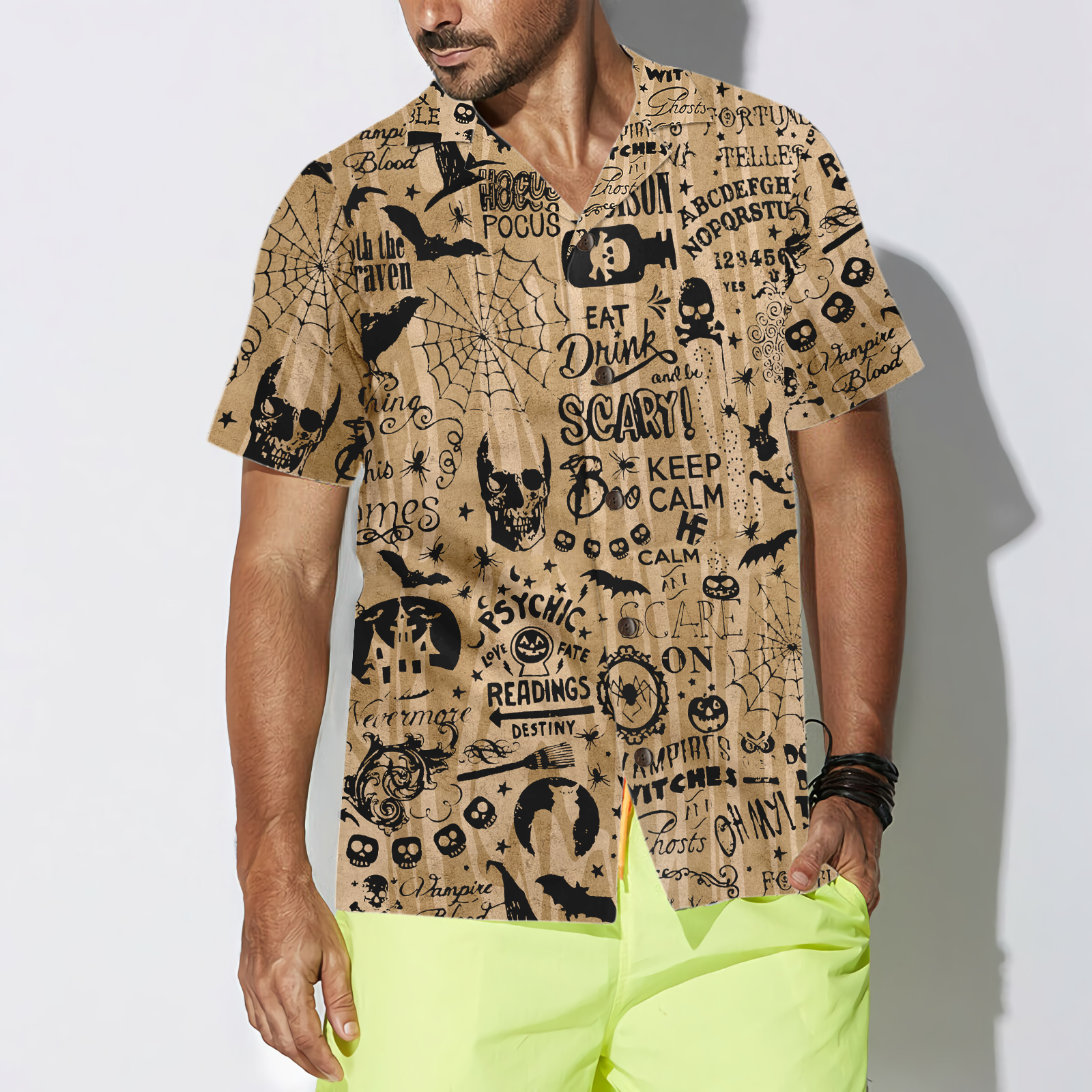 Halloween Ouija Shirt For Men Hawaiian Shirt
