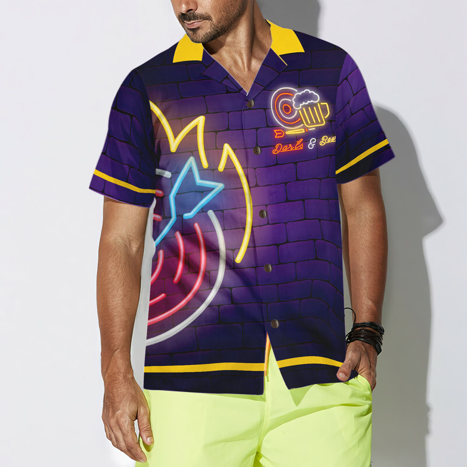 Dart Neon Cyper Hawaiian Shirt