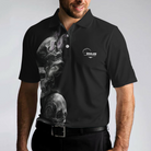 Strike Or Death Bowling Skull Polo Shirt, Black Skull Polo Style Bowling Shirt, Cool Gift For Bowlers