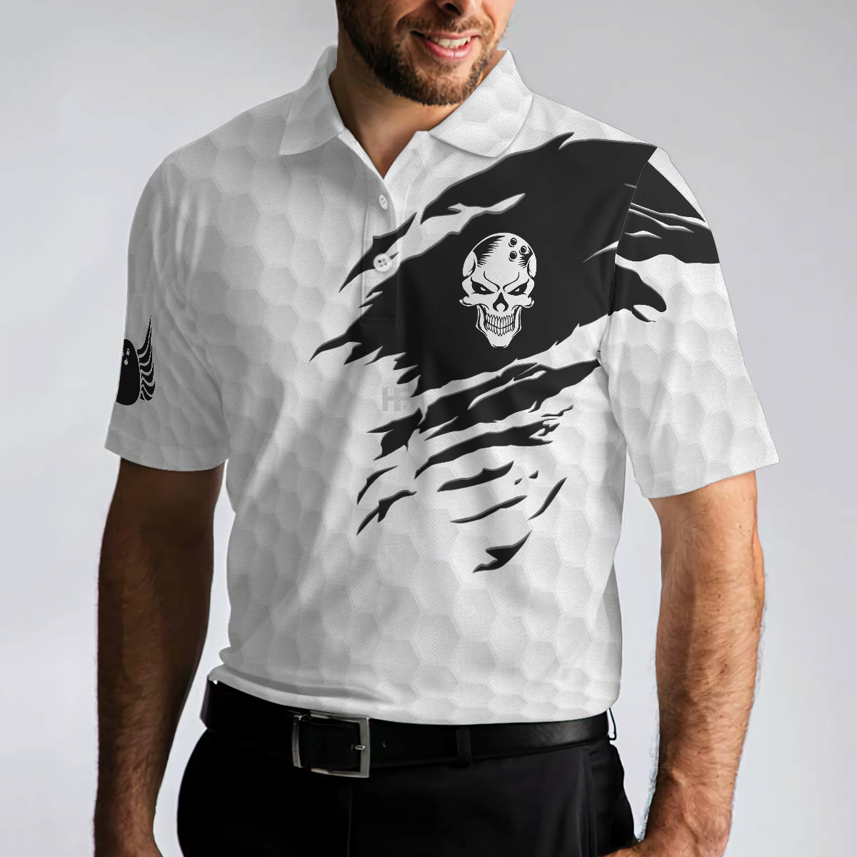 This Is My Lucky Do Not Wash Bowling Shirt Polo Shirt, Black And White Skull Golfing Shirt, Funny Sayings Shirt