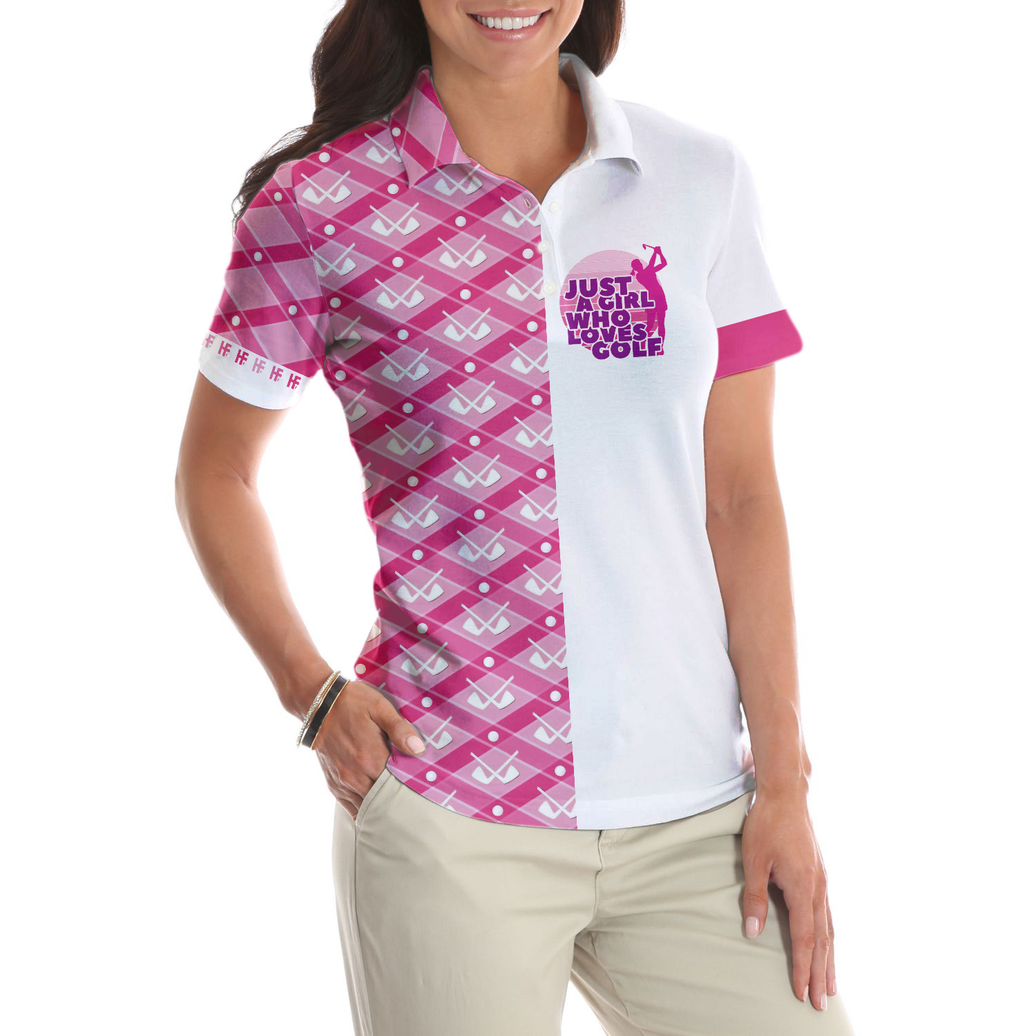 Just A Girl Who Loves Golf Short Sleeve Women Polo Shirt
