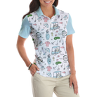 Golf Life In Blue V2 Short Sleeve Women Polo Shirt