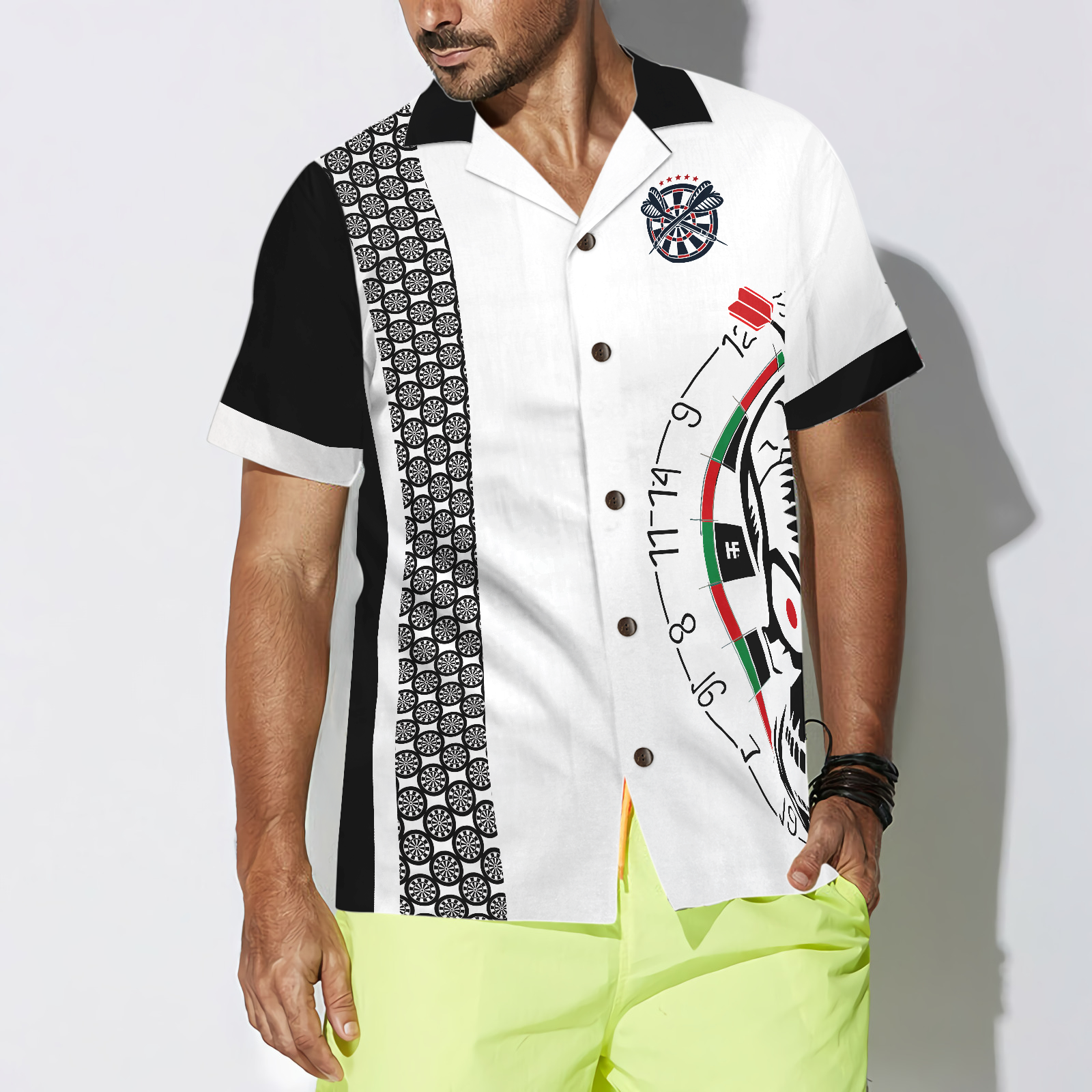 Super Sexy Skull Dart Player Hawaiian Shirt