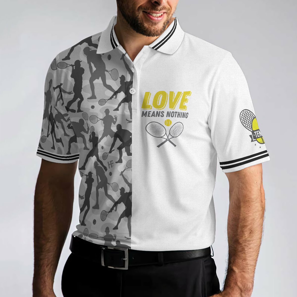 Eat Sleep Tennis Repeat Polo Shirt, Tennis Shirt For Male Players, Best Tennis Themed Polo Shirt