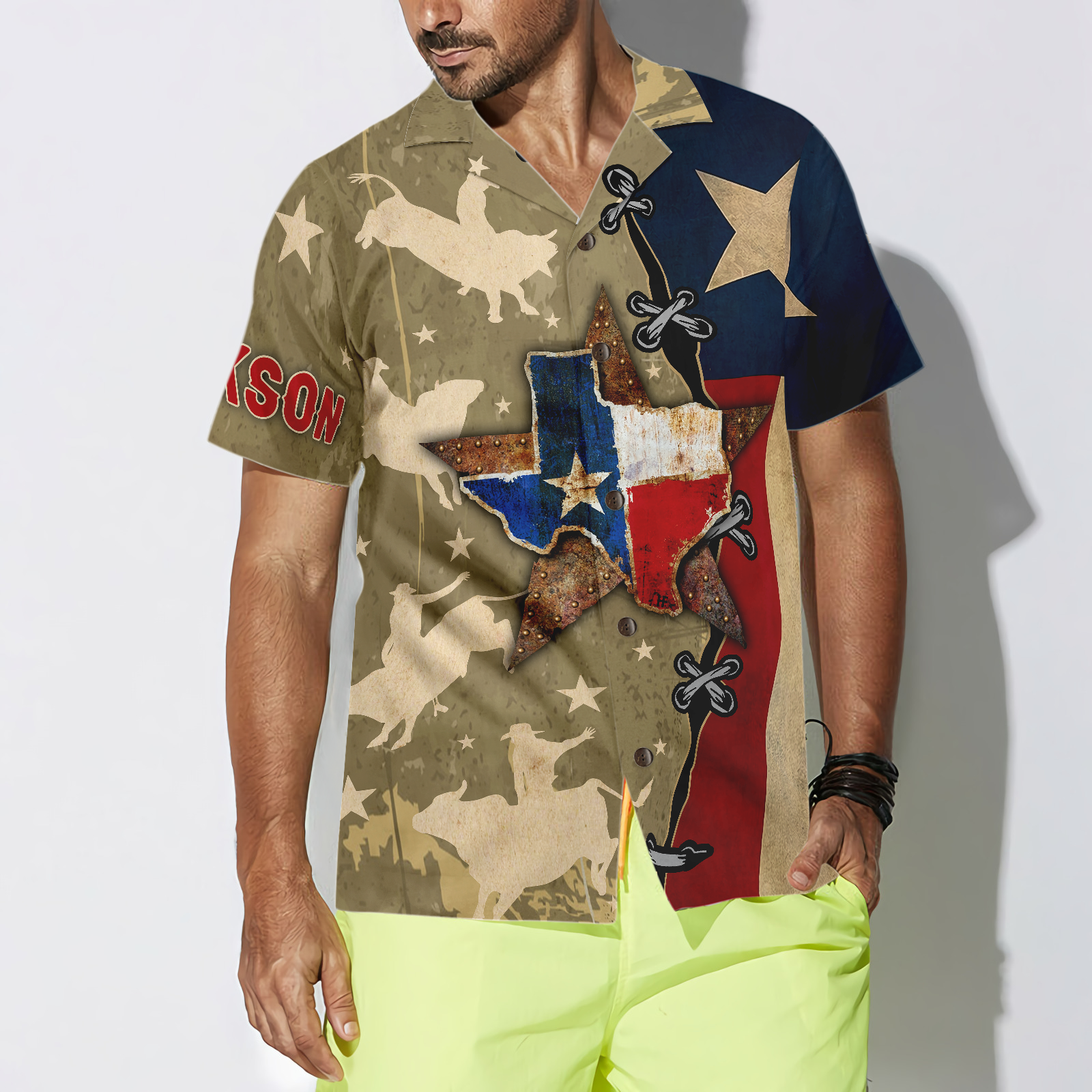 Texas Flag & Rodeo Texas Custom Hawaiian Shirt, Unique Texas Shirt For Texas Lovers