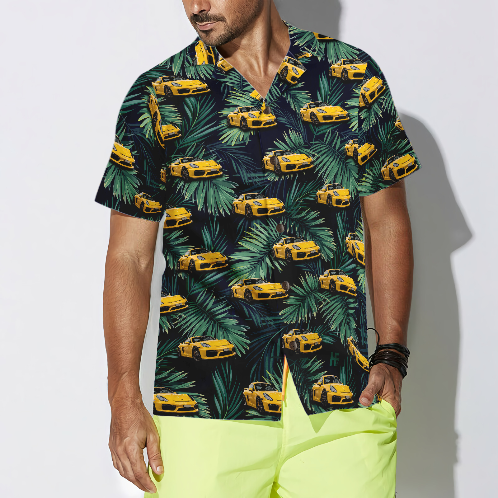 Custom Tropical Car Hawaiian Shirt