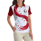 That's What I Do I Play Golf I Drink Wine Short Sleeve Women Polo Shirt