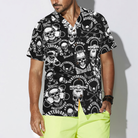 Skateboard Emblems In Monochrome Style Hawaiian Shirt