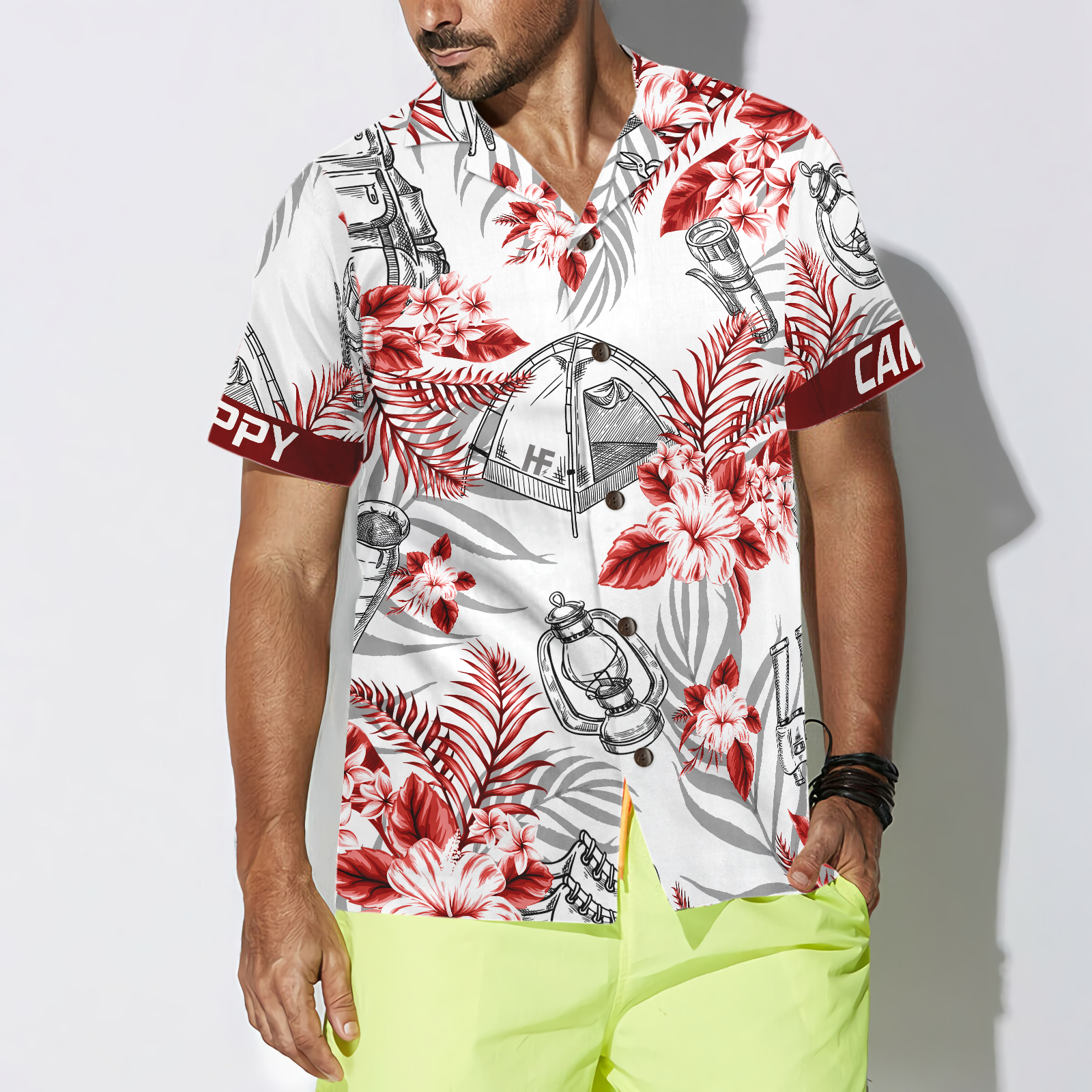Happy Camper Hawaiian Shirt