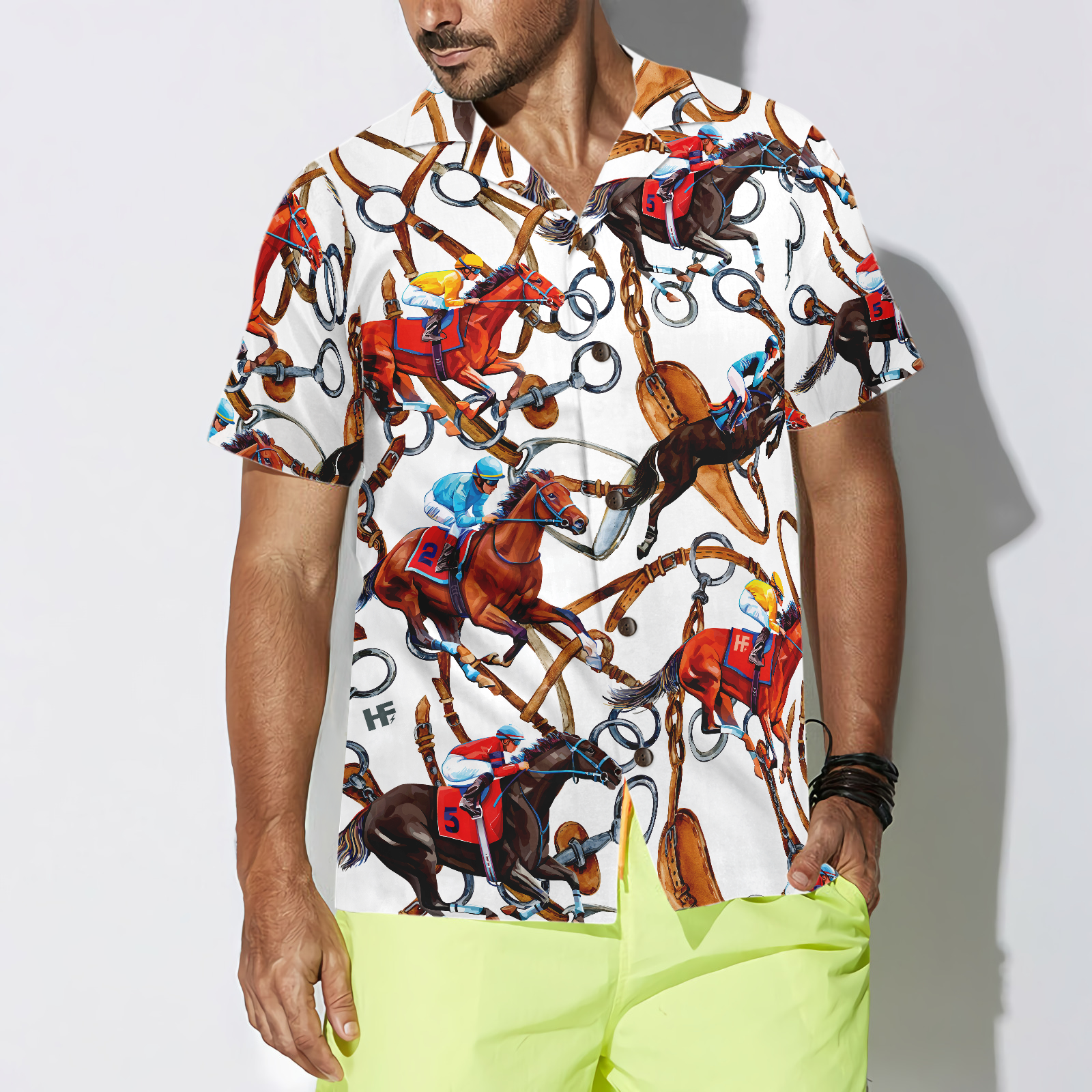 Horse Racing Shirt For Men Hawaiian Shirt