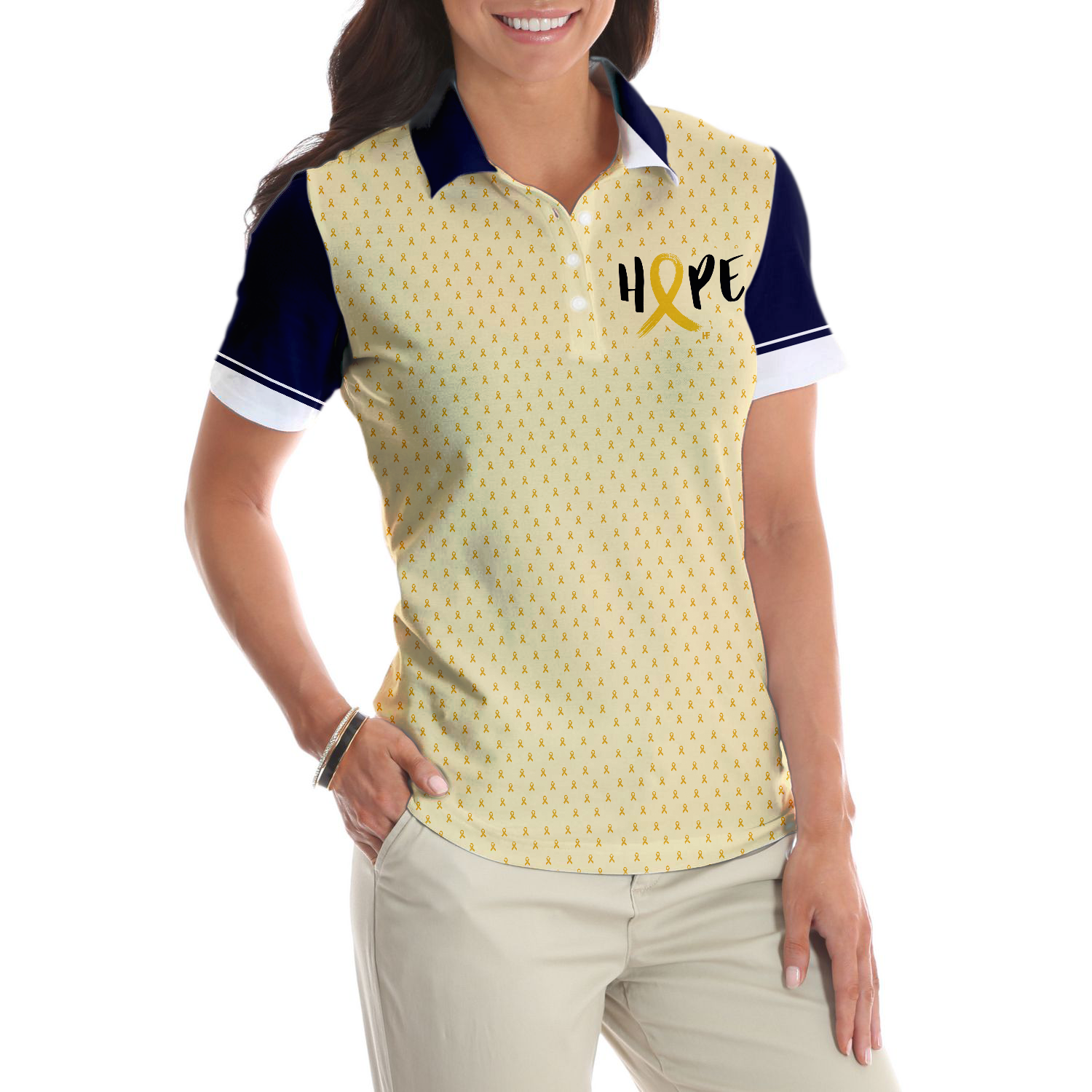 Childhood Cancer Picked The Wrong Kid Short Sleeve Women Polo Shirt, Childhood Cancer Awareness Shirt
