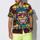 Cool Monkey Head In Paradise Hawaiian Shirt