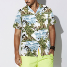 Vintage Island Palm Tree Monkey Hawaiian Shirt