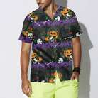 Halloween Pumpkin And Black Cats Hawaiian Shirt