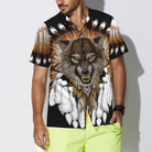 Tribal Angry Wolf Shirt For Men Hawaiian Shirt