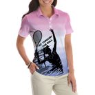 Hit Through The Tennis Ball Dip-dyed Short Sleeve Women Polo Shirt