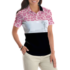 Move Over Boys Let A Girl Show You How To Bowl Short Sleeve Women Polo Shirt, Pink Leopard Bowling Shirt