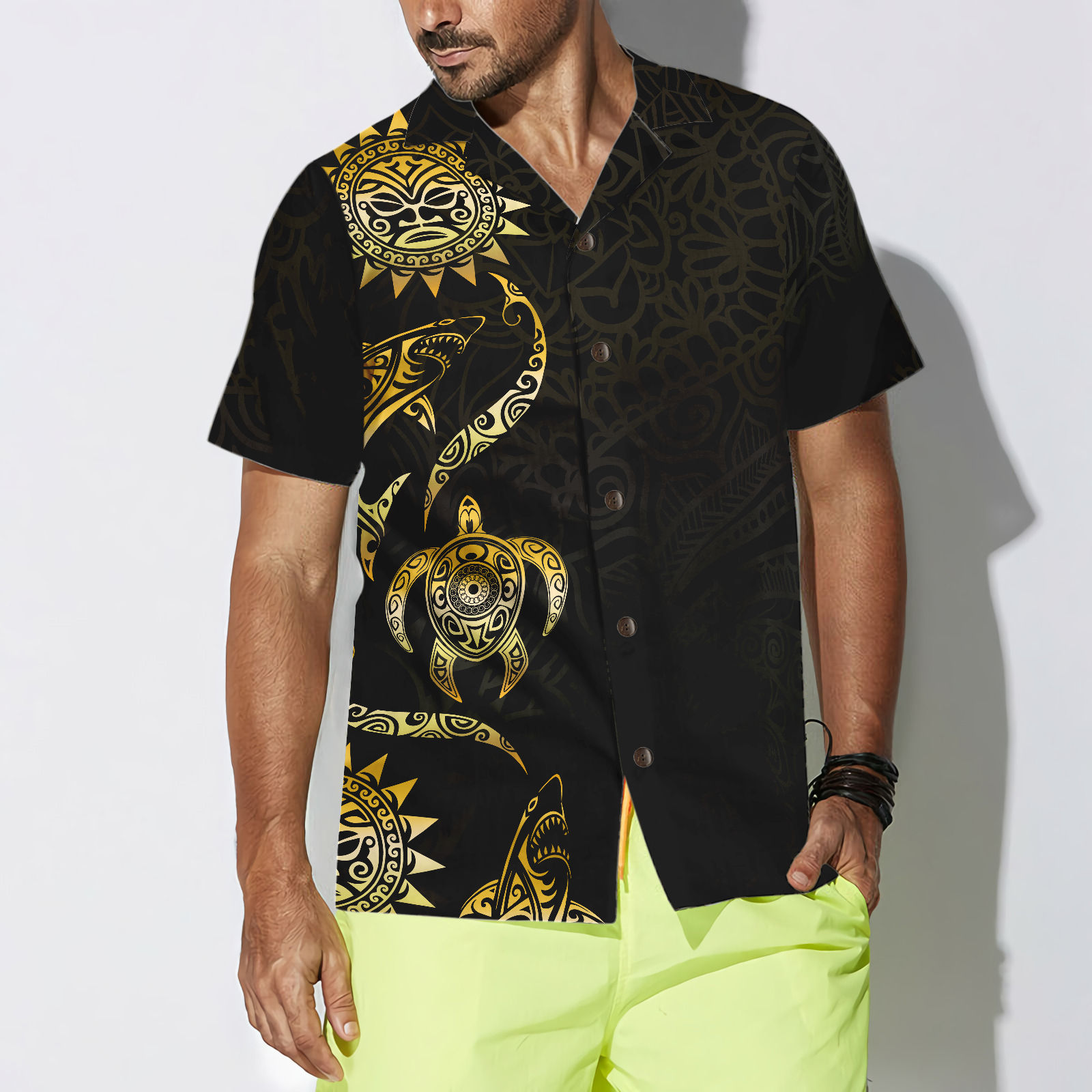 In The Ocean Polynesian Pattern Hawaiian Shirt