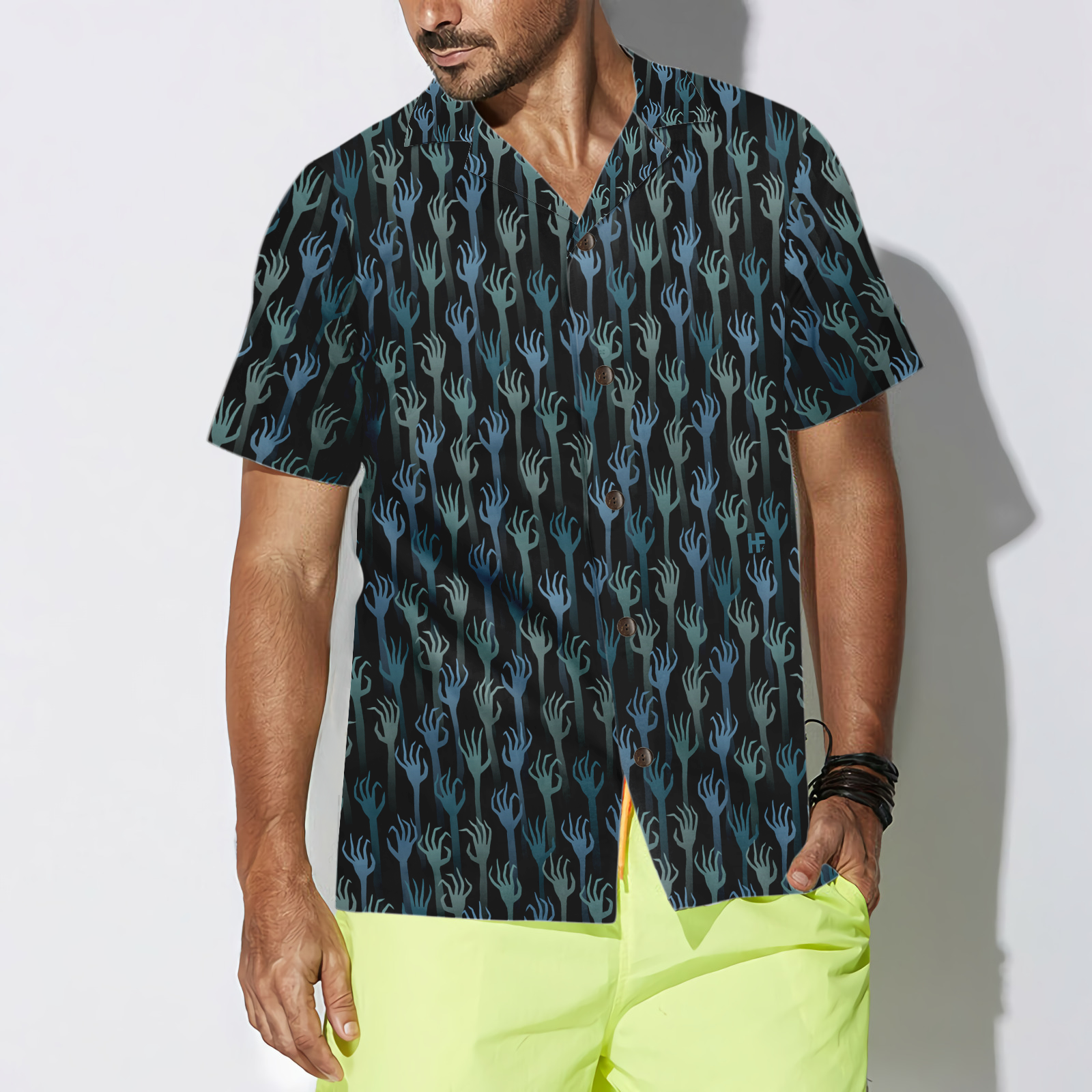 Halloween Hands Of The Dead Hawaiian Shirt