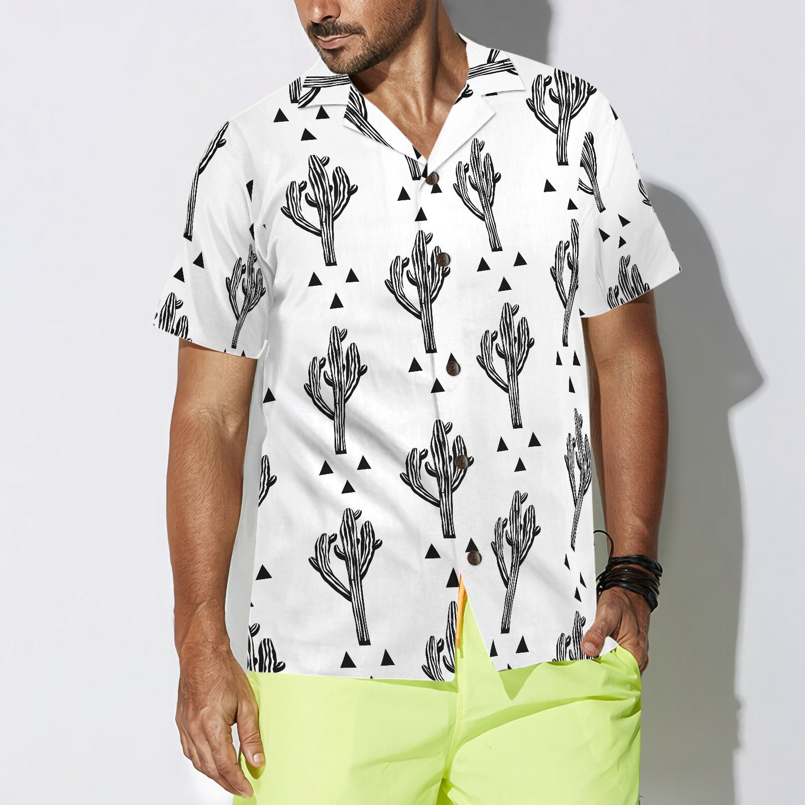 Cactus Seamless Pattern Hawaiian Shirt