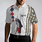 Be Skull And Goal Camouflage Polo Shirt, Your Hole Is My Goal Stripes Pattern Shirt, Camo Golf Shirt For Men