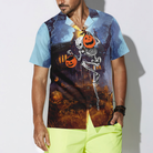 Skeleton Knows How To Dance Halloween Hawaiian Shirt, Spooky Pumpkin Shirt