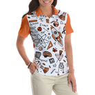 Physic Subject In Orange Short Sleeve Women Polo Shirt, Physic Shirt For Women, Gift For Physic Teachers