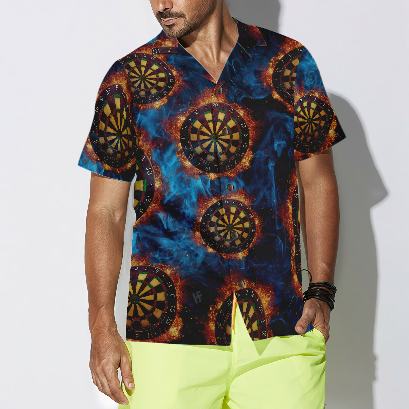 Born To Play Dart Forced To Work Hawaiian Shirt